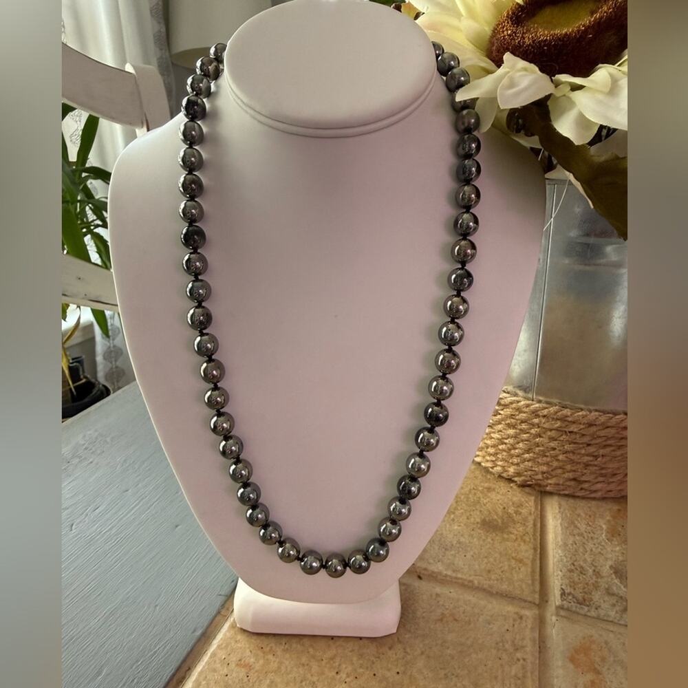 Les Bernard 925 Sterling Silver Ball Beads Necklace 70g VINTAGE